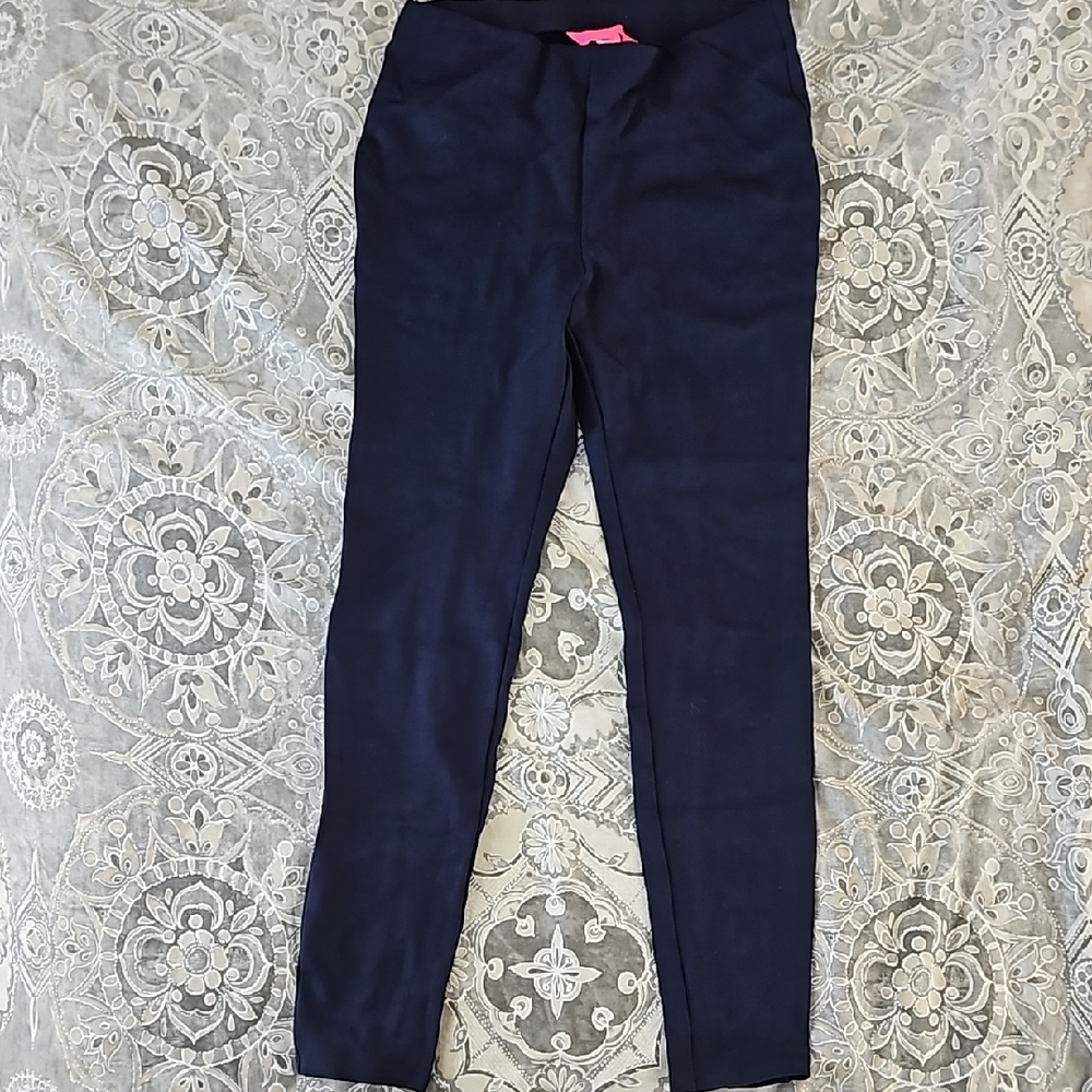 Blue Ankle Ponte Dress Pants